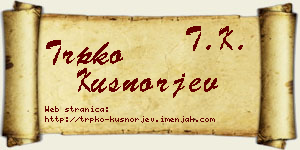 Trpko Kušnorjev vizit kartica